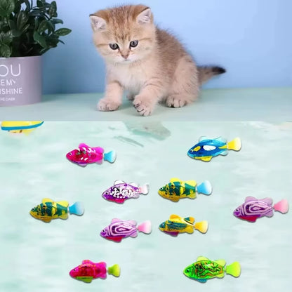 Smart-Swim Robotic Fish – Interactive LED Hunting Toy for Cats & Kittens