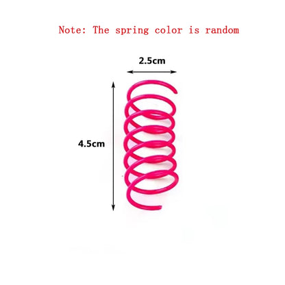 Pet Cat Toys Wide Durable Heavy Gauge Cat Spring Toy Colorful Springs Cat Pet Toy Coil Spiral Springs Pet Intera