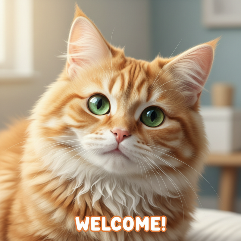 Adorable cat for popup